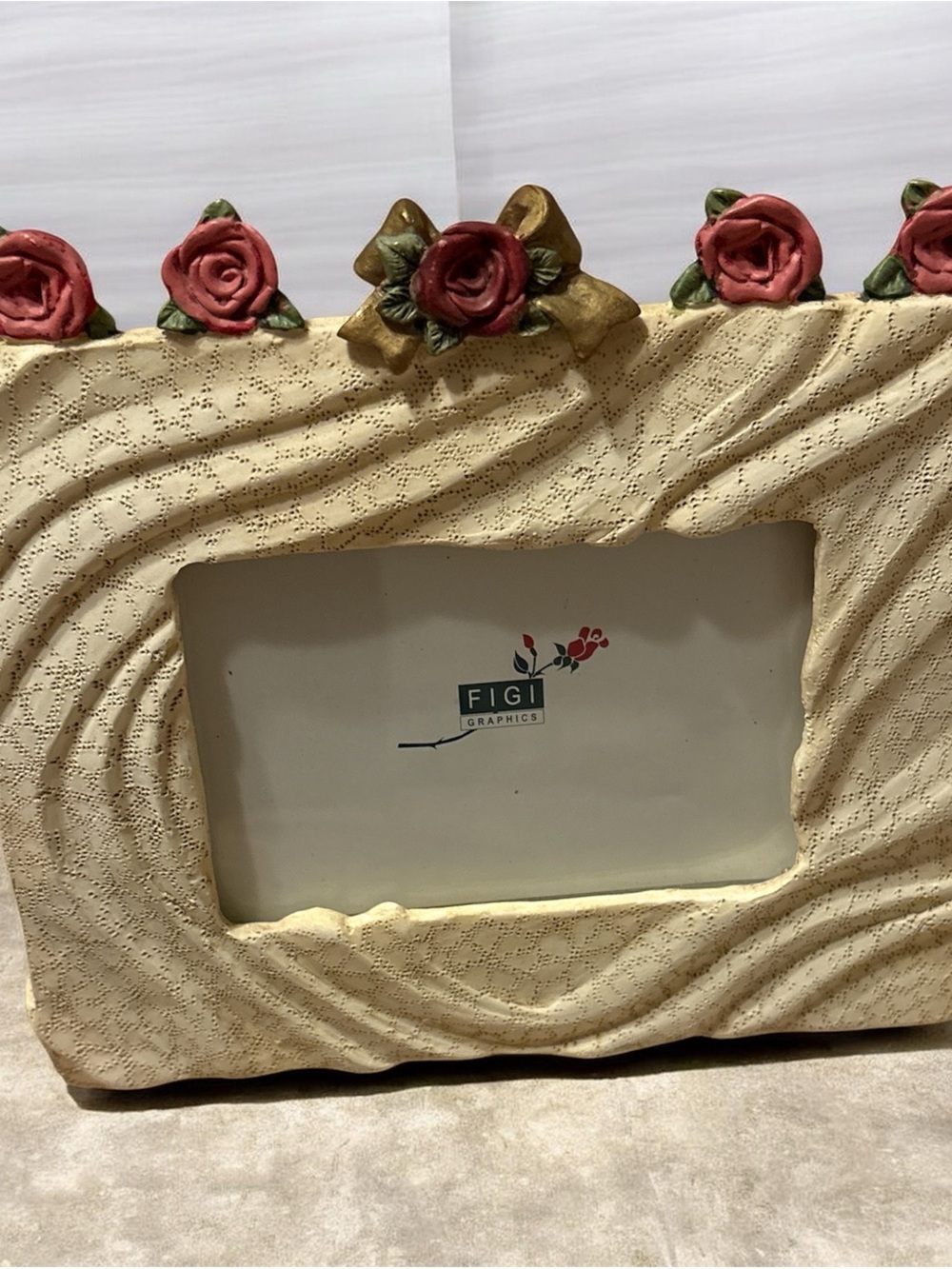 Vintage Victorian Roses Photo Frame.